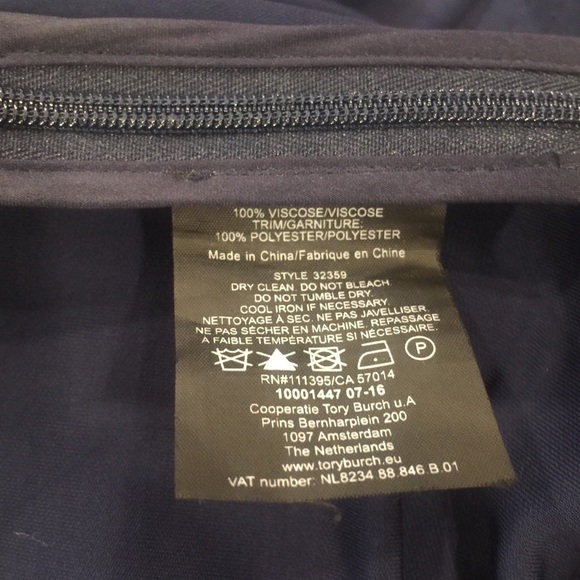 Tory Burch Navy Blue Valentina Tunic Dress Size M - Picture 7 of 8